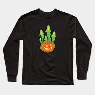 Haunted Pumpkin Long Sleeve T-Shirt